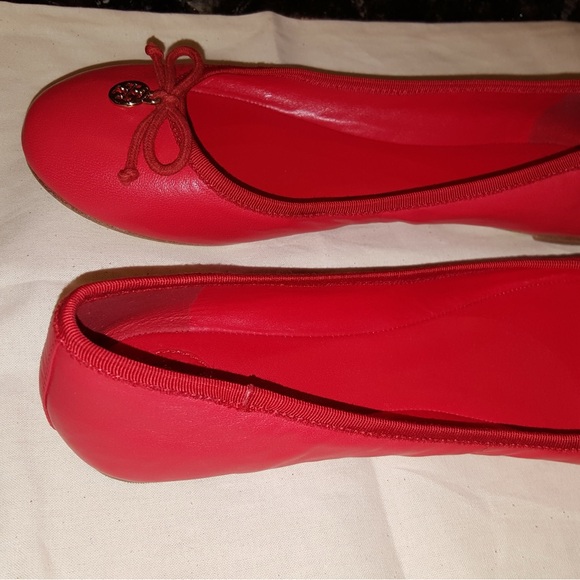 Red Tory Burch new in box Chelsea ballet flats 9.5 - Picture 3 of 6